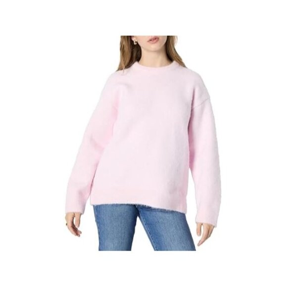 Amazon Essentials Sweaters - Women's Oversized Pink Faux Mohair Crewneck Sweater XL - NEW